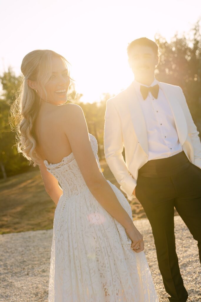 golden hour candid shot of couple at alora macedon
