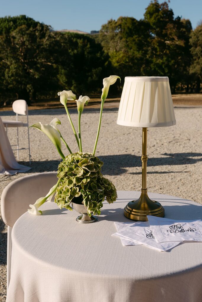 outdoor cocktail setup at alora macedon