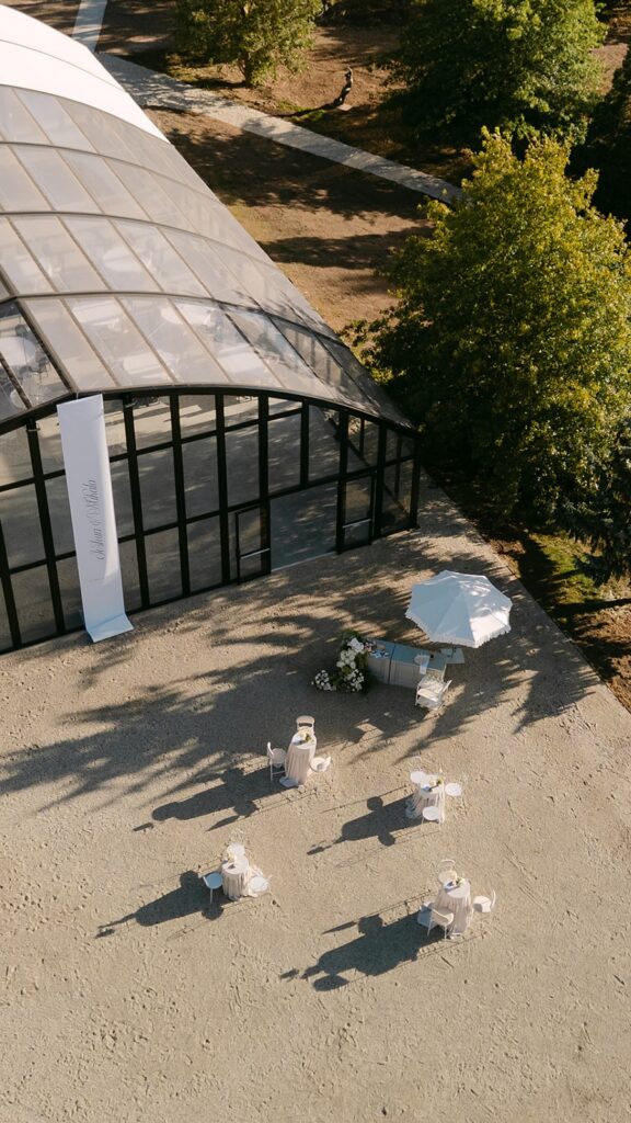 drone portrait of alora macedon wedding venue victoria
