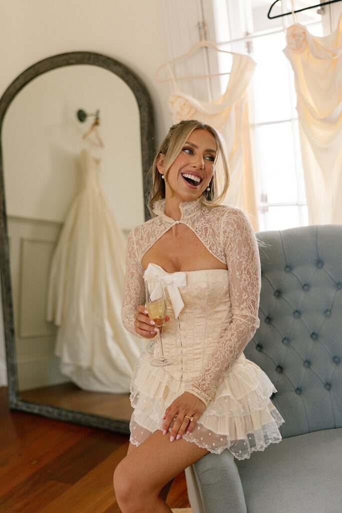 bridal getting ready outfit 