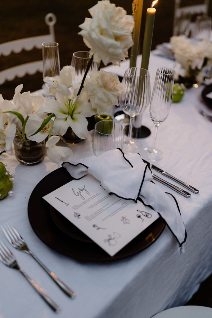 close up of wedding table styling by whole lotta love creative, captured by ashleigh haase photography 