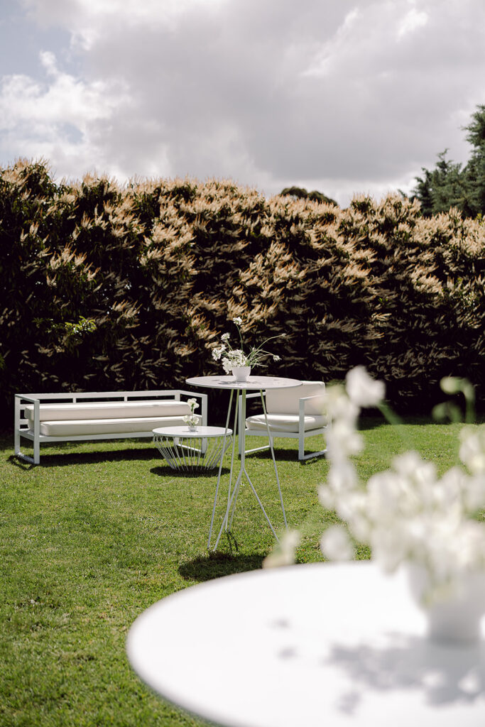 wedding outdoor lounge areas set up by poni studio, captured by ashleigh haase photography 