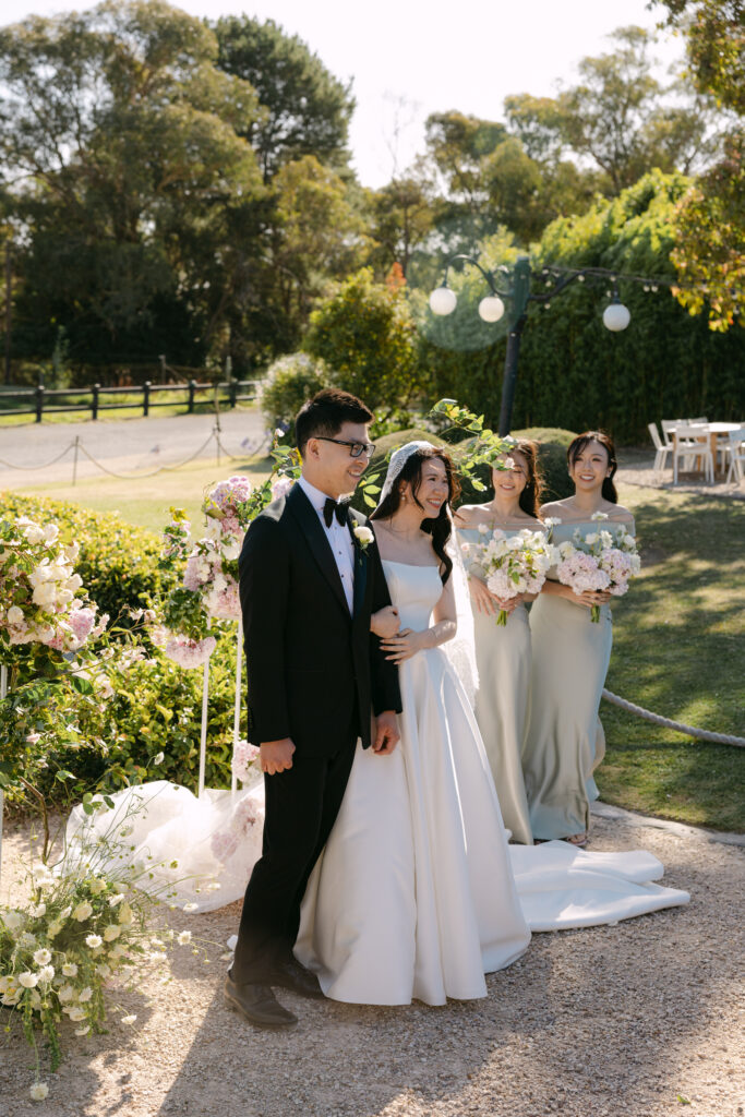 intimate wedding ceremony at the farm yarra valley 